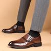 Autumn Winter New Designer Leather Shoes for Men Solid Color Business Casual Dress Shoes Male Fashion Warm Cotton Shoe Man