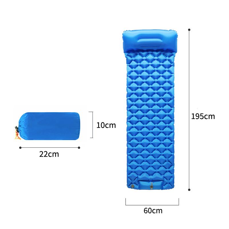 Lightweight Sleeping Air Mattress Ultralight Built In Inflator Pump Outdoor for Camping Hiking Travel