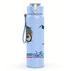 1PC Bike Mountain Bird Silhouette Layout 750ml Color Plastic Water Bottle Leakproof Flip Straw Lid For Sports Office Home Use