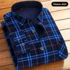 Autunno Inverno 2026 Camicie Casual a Quadri da Uomo Camicie Base Calde per Ufficio Maglie a Manica Lunga in Pile per Uomo Top