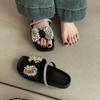 Fairy Style Skirt Rhinestone Bow with Slippers Female Outer Wear 2025 Summer New Casual Versatile Sandals