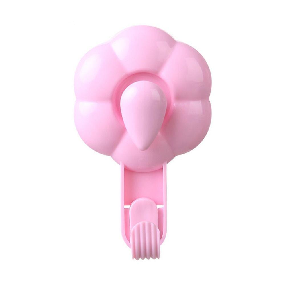 4 Pcs Multifunctional Flowers Suction Cup Hooks No Punch Wall Mounted Hooks  Bathroom