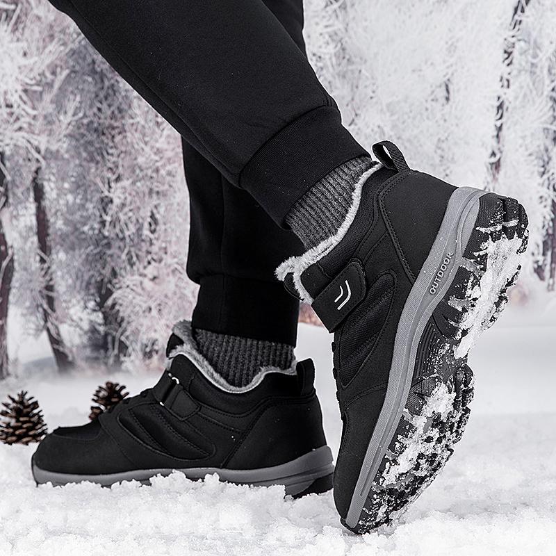 Женские хлопковые туфли плюс бархат теплые уличные спортивные прогулочные туфли кожаные — фото 13