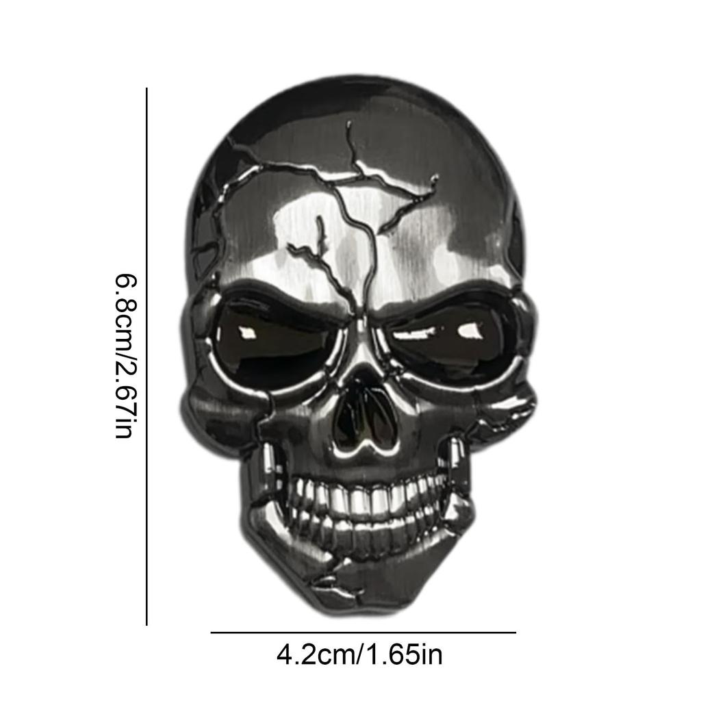 3D Skull Decal, Skeleton Emblem Car Body Sticker, Demon Night Skull Car Sticker Sticker
