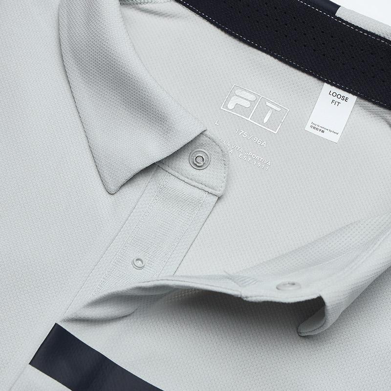 New FILA Polo Shirt Men's Mist Gray Blue A11M435126FLB