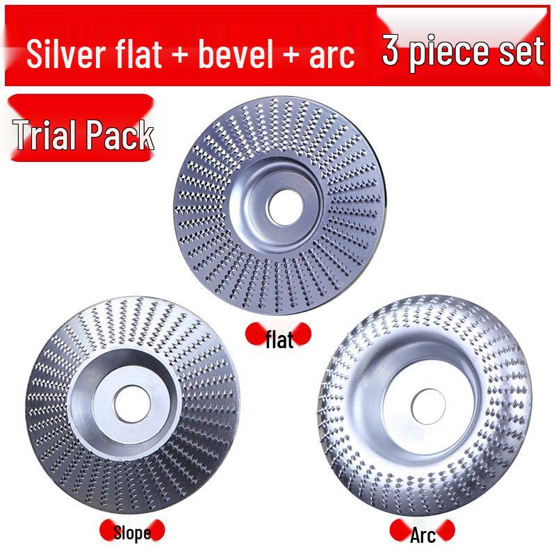 Woodworking Angle Grinder Burr Disc & Polishing Wheel Set