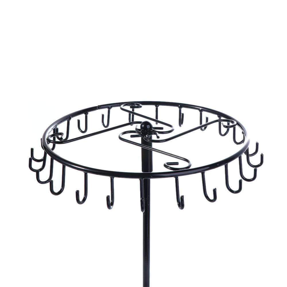 23 Hooks Women Rotating Girls Desktop Organizer Display Stand Jewelry Storage Rack Home Decoration