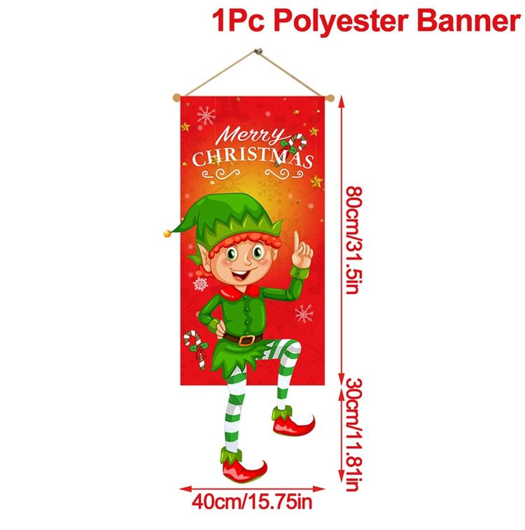 Bannière Drapeau de Noël Père Noël Arbre de Noël Bannière Décoration de Noël pour la Maison 2025 Ornements Cadeaux Noël Nouvel An