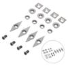 20pcs Carbide Cutter Inserts for Wood Lathe Turning Tools Suitable for Use in Planing and Wood Turning with Easy Replacement