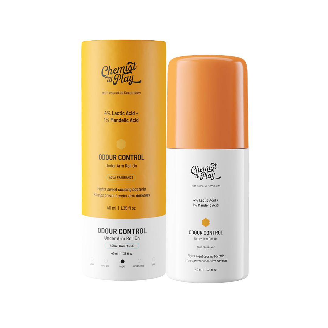 

Chemist at Play Under Arm Roll On 1,35 жидких унций ароматизатора Aqua с 5% AHA DermaПроверено и протестировано