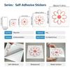 10Pcs Shiny Crystal Gloss Surface Little Daisy Tile Stickers Waterproof Peel and Stick Wall Decals Protective Film Kitchen Backsplash Bathroom