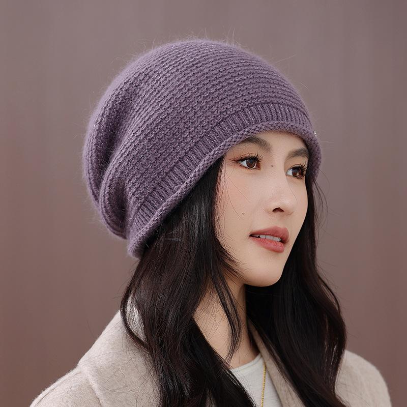Women's New Stacking Hat, Warm Hat, Women's Cold-proof Wool Hat, Autumn and Winter Knitted Hat