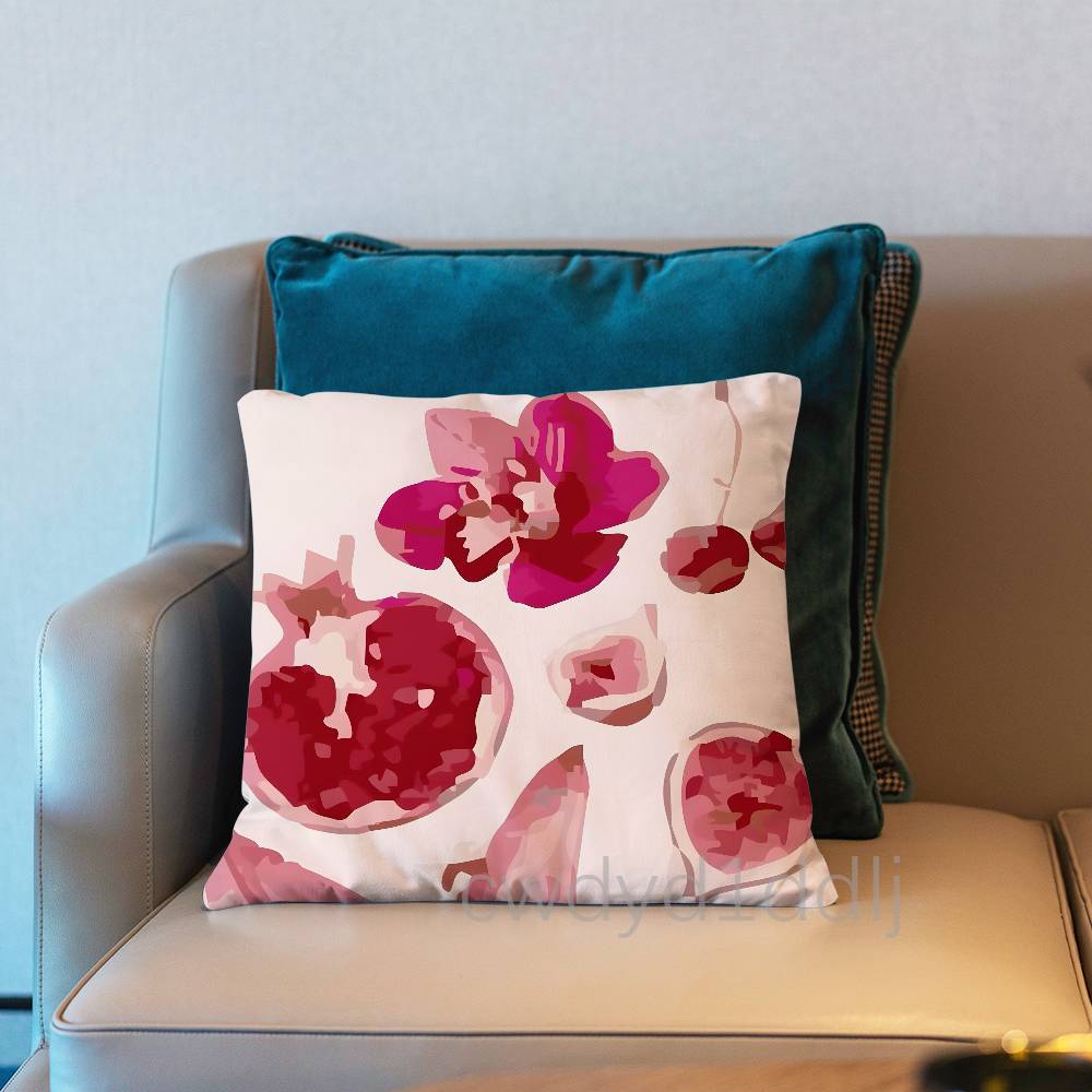 Fruit Pomegranate Painting Cushion Cover Pillow Cover Decor Pillowcase Printed Cushion Case For Couch