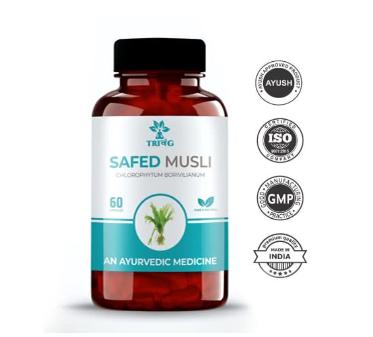 

Trivang Safed Musli Capsule for Strength, Immunity & Stamina each capsule 500mg