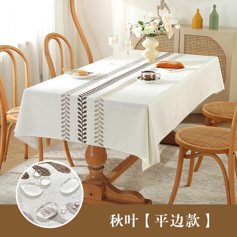 Popular Thickened Cotton and Linen Table Mats, Household Rectangular Tea Table Towels, Tablecloths, Waterproof and Oil-proof