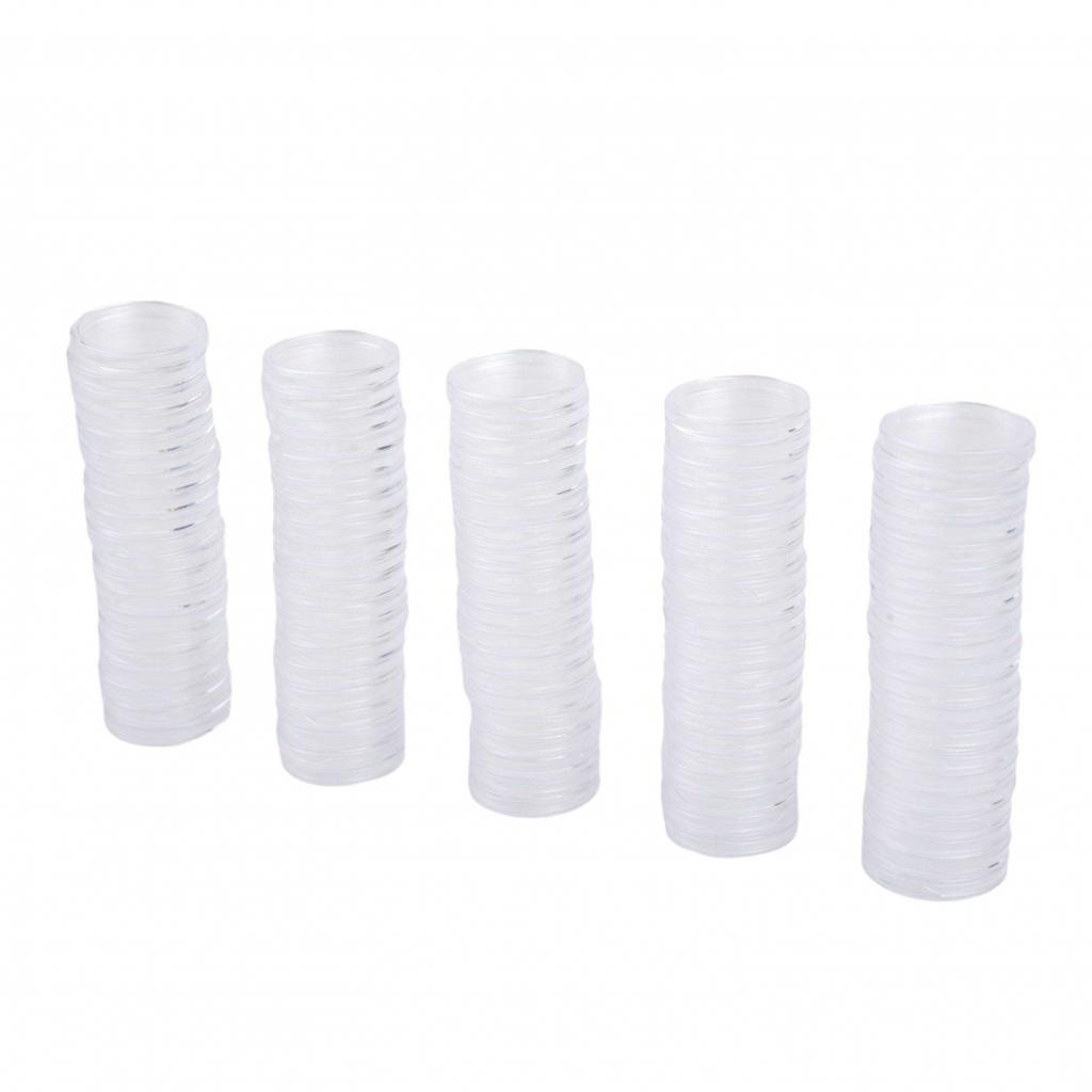 100x. Transparent Coin Capsules Coin Case Holders 25mm Container Storage Box New