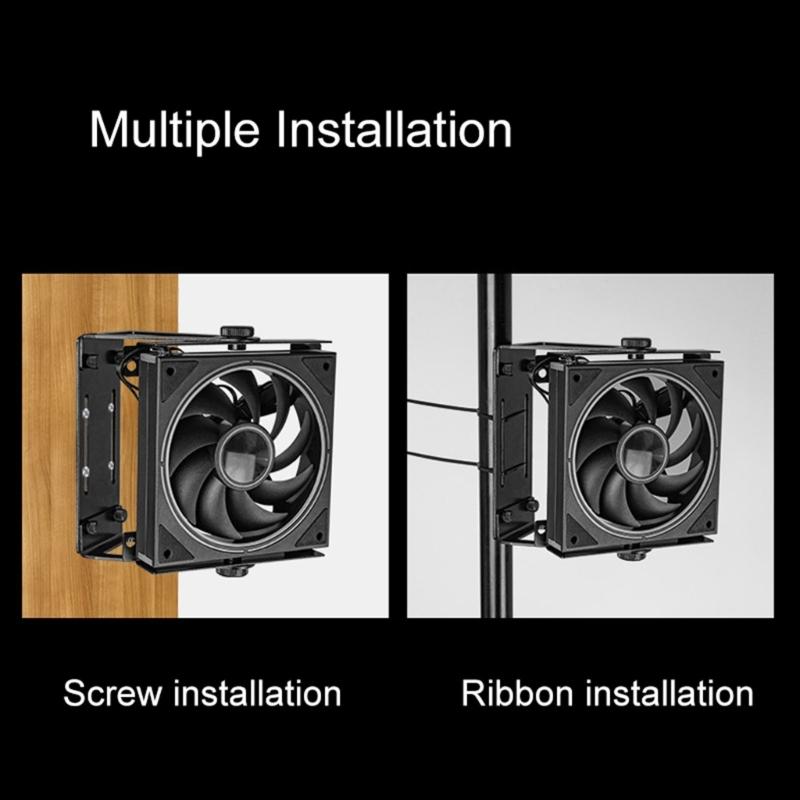 Rotatable External PC Case Fan Mounting Bracket Replacement For 12cm/14cm Fan Easy Installation Stand Accessories