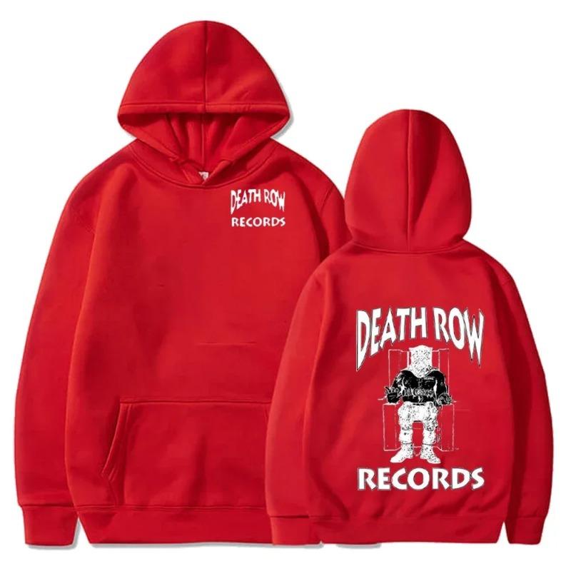 Death Row Records Hoodies Frühling Herbst Fleece Hoodie Pullover Mode Männer Frauen Locker Kapuzenpullover Hip Hop Streetwear Top