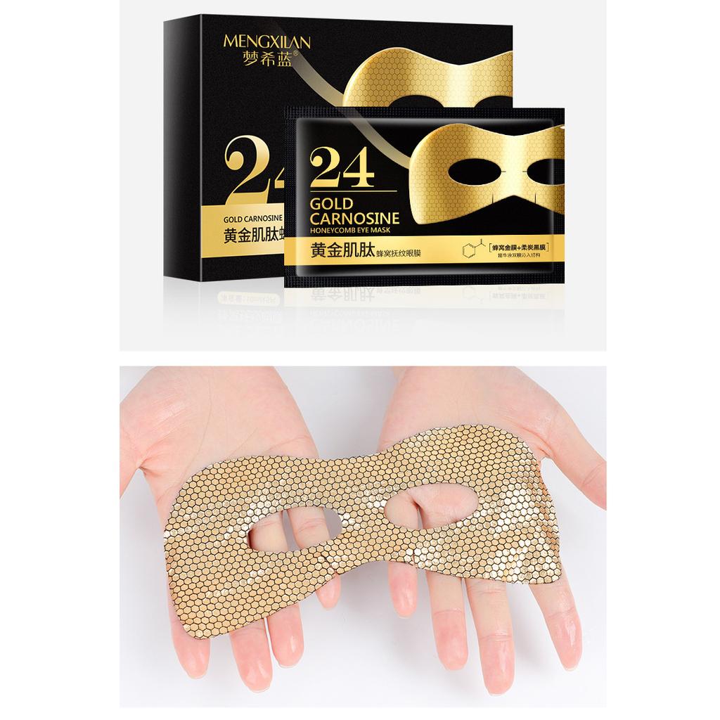 Goldenes Carnosin Waben 5 Stück Augenmaske passt bequem leichte Kornessenz feuchtigkeitsspendende Augenpflege