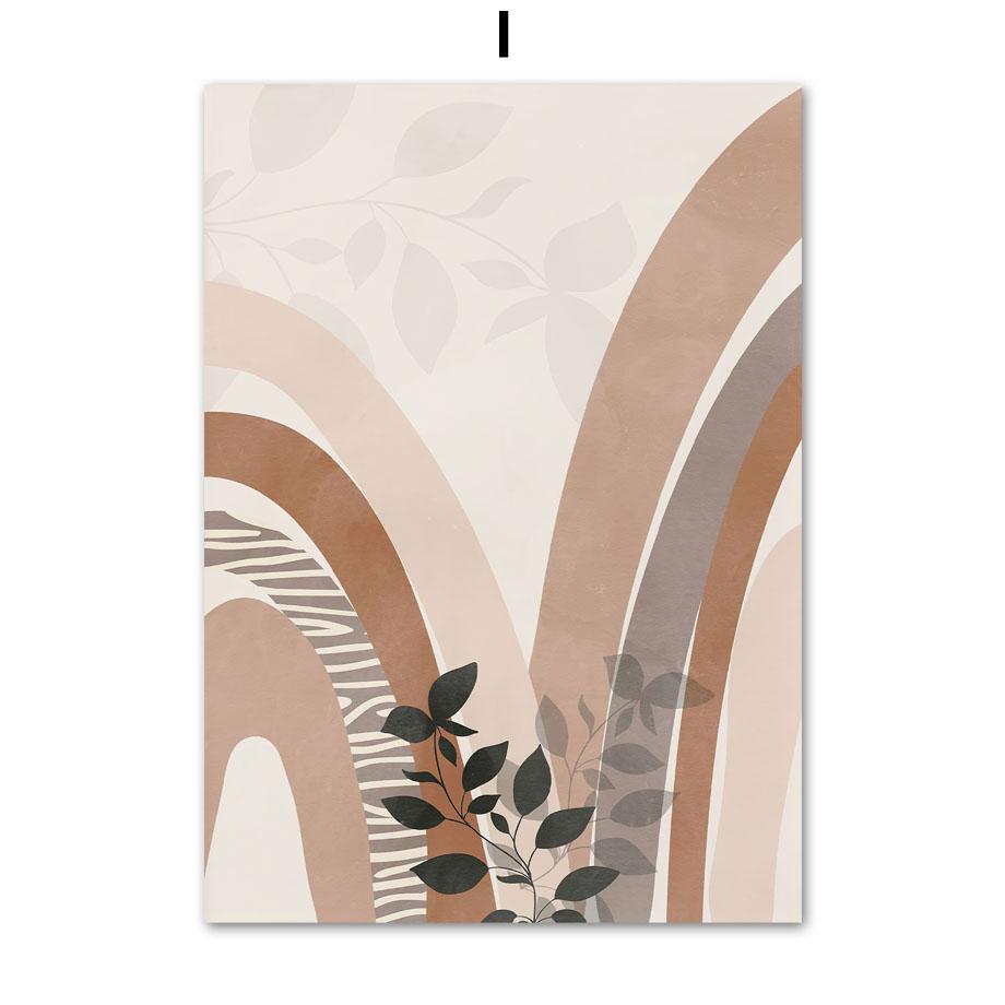 

Ваза в стиле бохо с листьями, солнцем, луной и радугой, абстрактные постеры и принты, холст, живопись, скандинавское настенное искусство, картины для гостиной, домашний декор 21X30cm No Frame