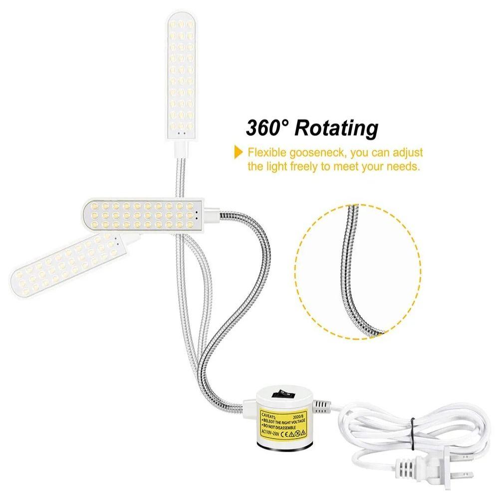 Flexible Goose Neck Work Lamp Magnetic Base Industrial Lights Sewing Machine Light  Lathe