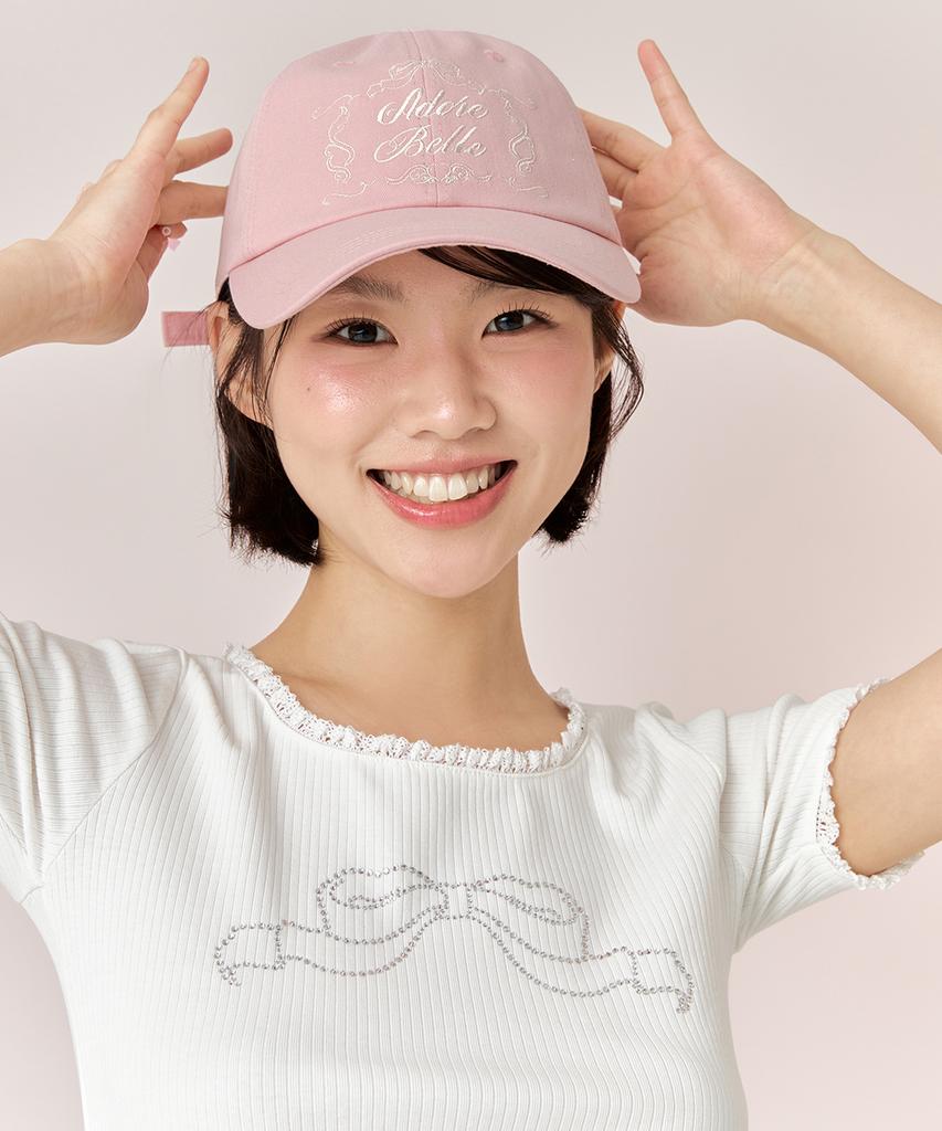 ADOREBELLE Antique Logo Cap - Pink