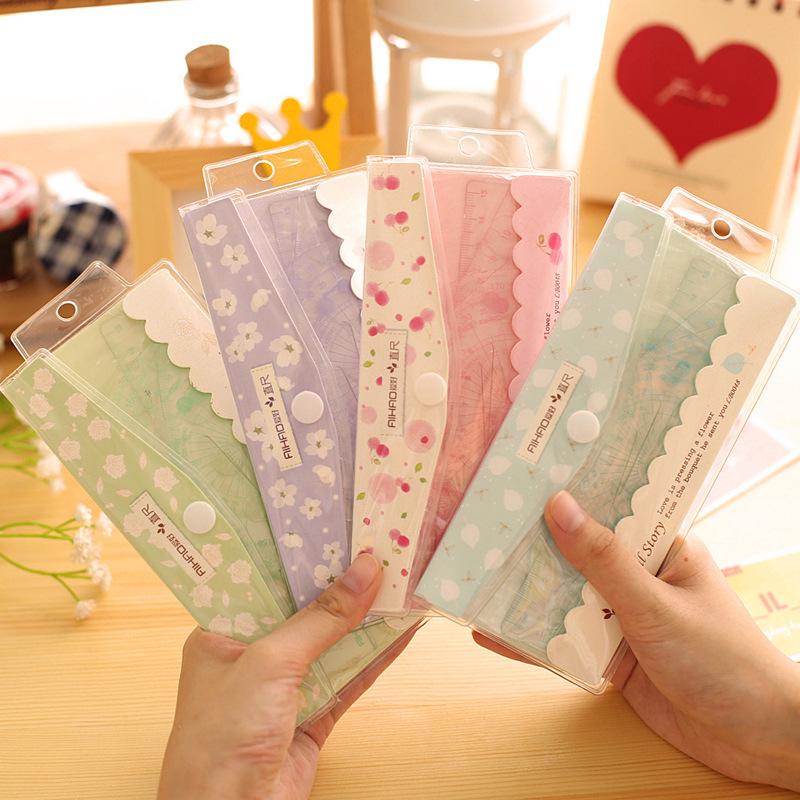 

Cartoon Floral Fragrance Ruler Gift Set - Student & Office Stationery