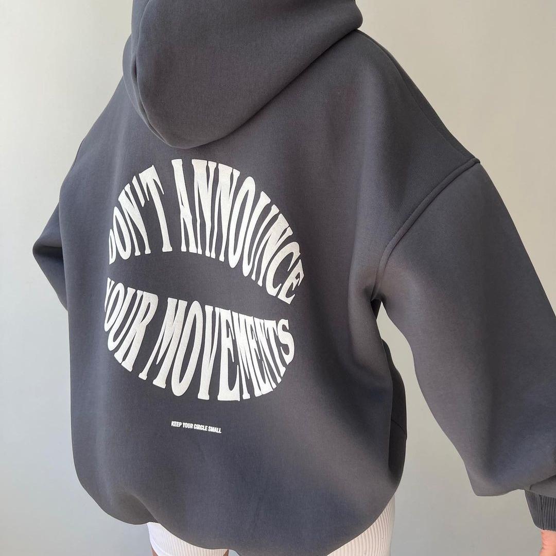 

BITCED Женский повседневный модный топ с буквенным принтом и длинными рукавами, женская толстовка с капюшоном M