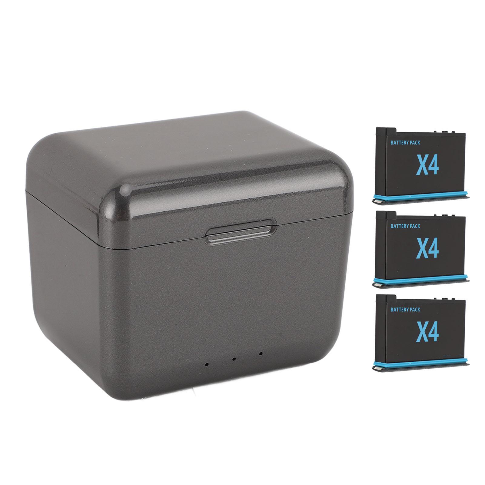 

Зарядное устройство для аккумулятора экшн-камеры X4, концентратор быстрой зарядки с 3 сменными аккумуляторами по 2500 мАч USB