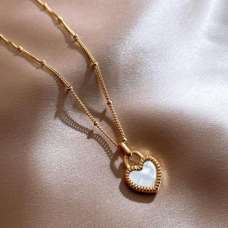 2023 New Double Sided Heart Pendant Necklace For Women Girl Clavicle Chain Choker New Fashion Trendy Jewelry Gift Party