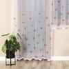 BUTTERFLIES - Ready-made jacquard curtain with a straight hem - 145x220 cm - white