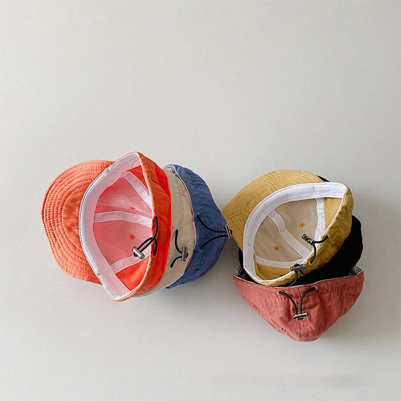 Cappellino Estivo Bambini Asciugatura Rapida Colore Unito Coulisse Bambino Bambina Cappellino da Baseball Per Bambini Visiera Parasole Esterna Cappellino con Visiera Morbida a Becco d'Anatra