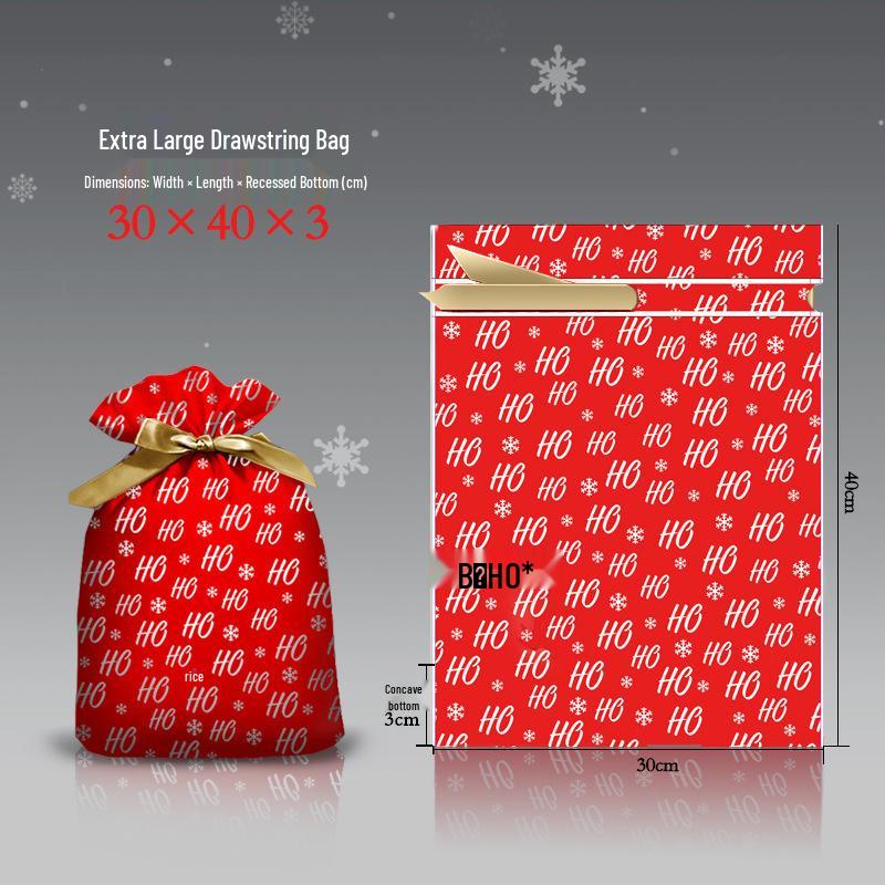 50pcs 2025 Christmas Candy and Cookie Gift Bags with Ribbon Drawstrings
