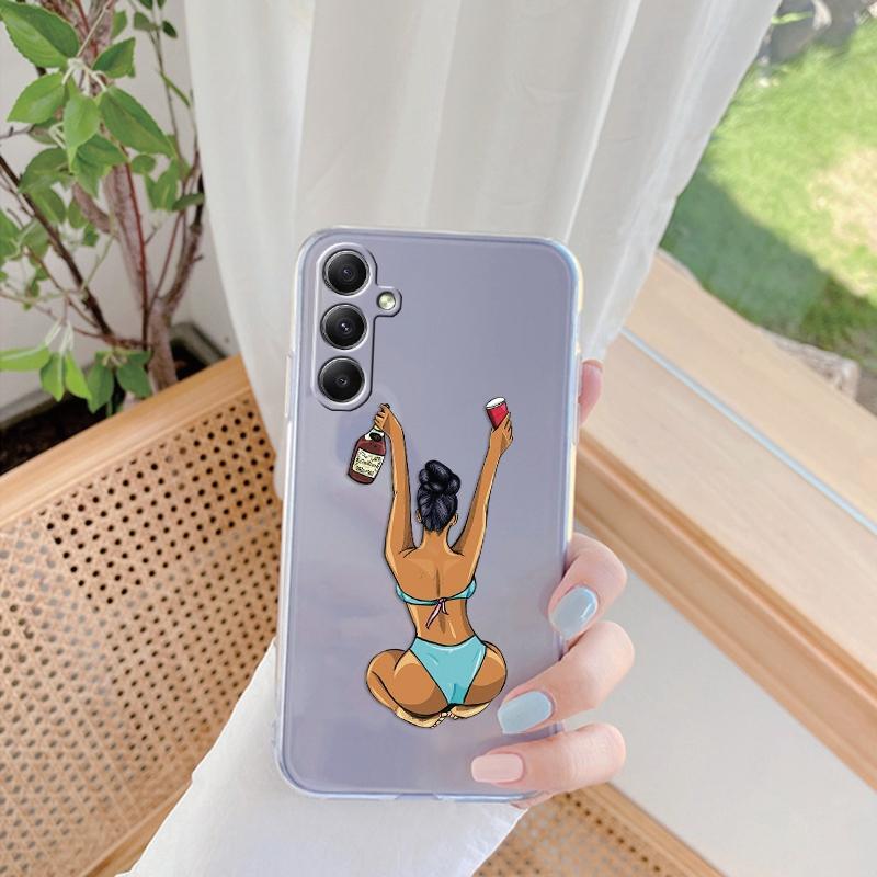 

Мягкий прозрачный силиконовый чехол Cool Girls для Xiaomi Redmi Note 13 Pro 13C Samsung A35 A55 M35 S24 Huawei Honor 200 iPhone Camera Защитный противоударный чехол Honor 200 Smart