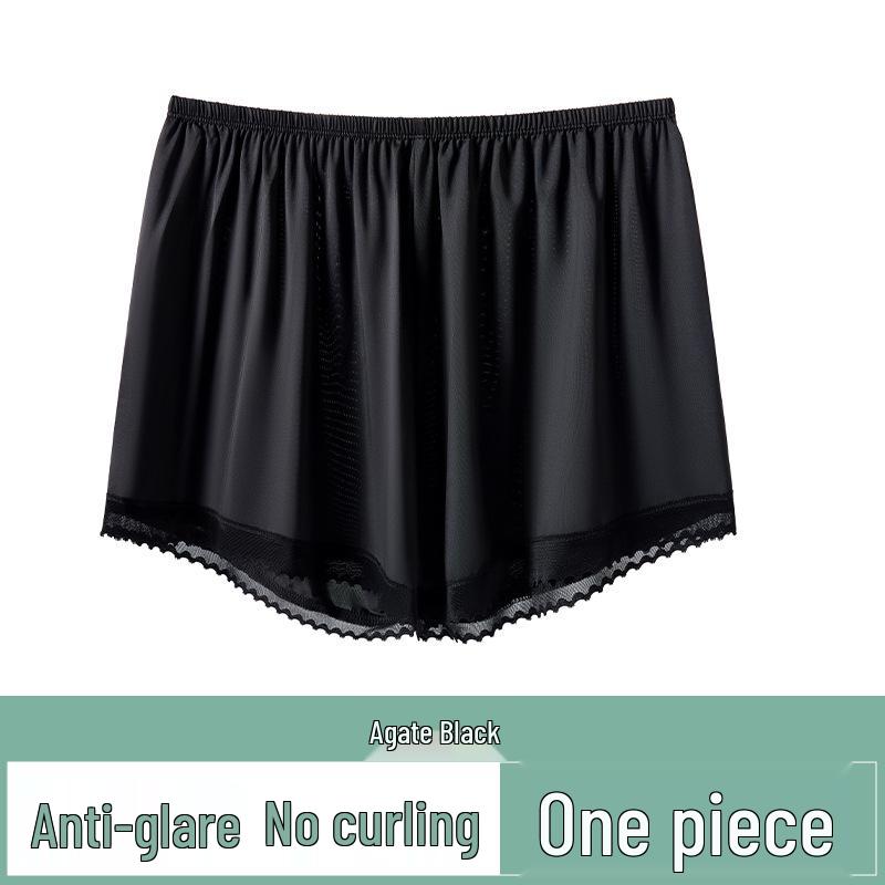 

Women s Ice Silk Safety Shorts, 2025 New Style - Summer Thin, Non-Roll Hem, Anti-Exposure, Seamless, Loose for Outerwear. XL (130-160 cm)