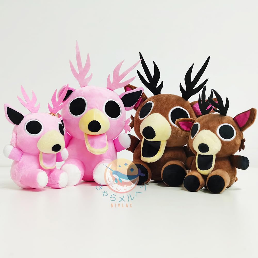 99 Nights In the Forest Plush Toy, Deer Keychain, Fluffy, Survive for 99 Days, Horror Game Merchandise, Sewn-in Doll, Cute, Soft, Portable, Kids'