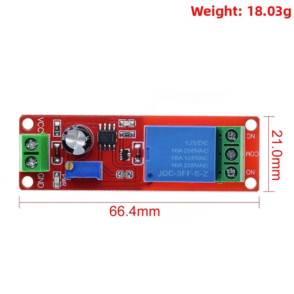 1pc Adjustable NE555 Time-Delay Relay Module Control Devices With 1-10 Sec Delay For Electrical Equipment Accessories