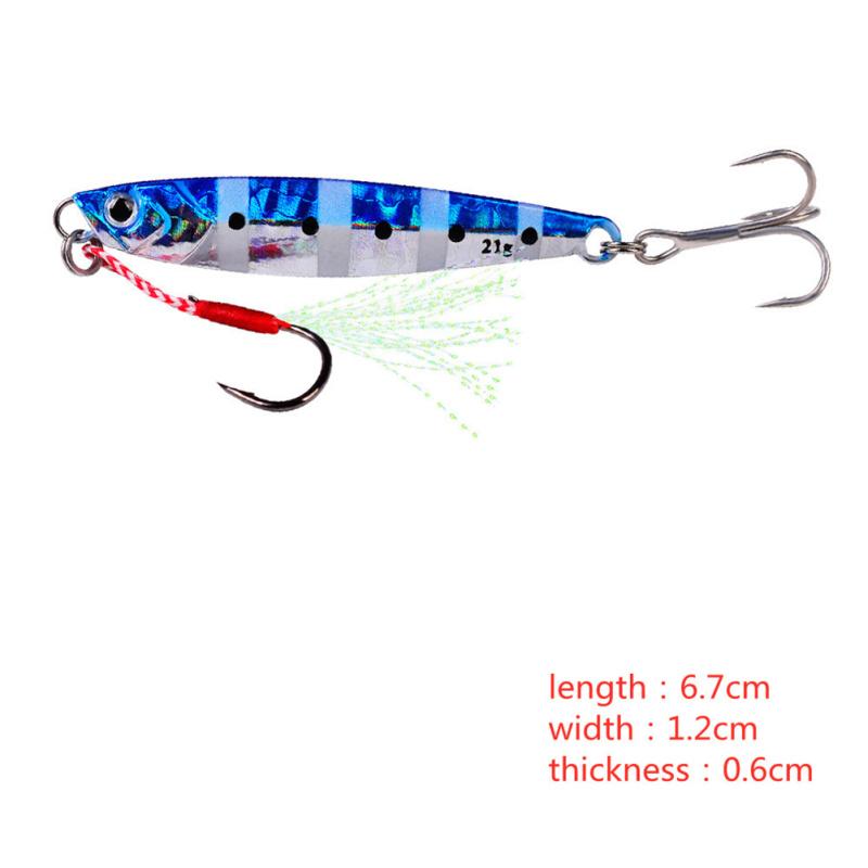 

Біонічна рибальська наживка, світлова приманка для дальнього закидання, 5 кольорів, залізна пластина, свинцева риба E (with luminous), 21g