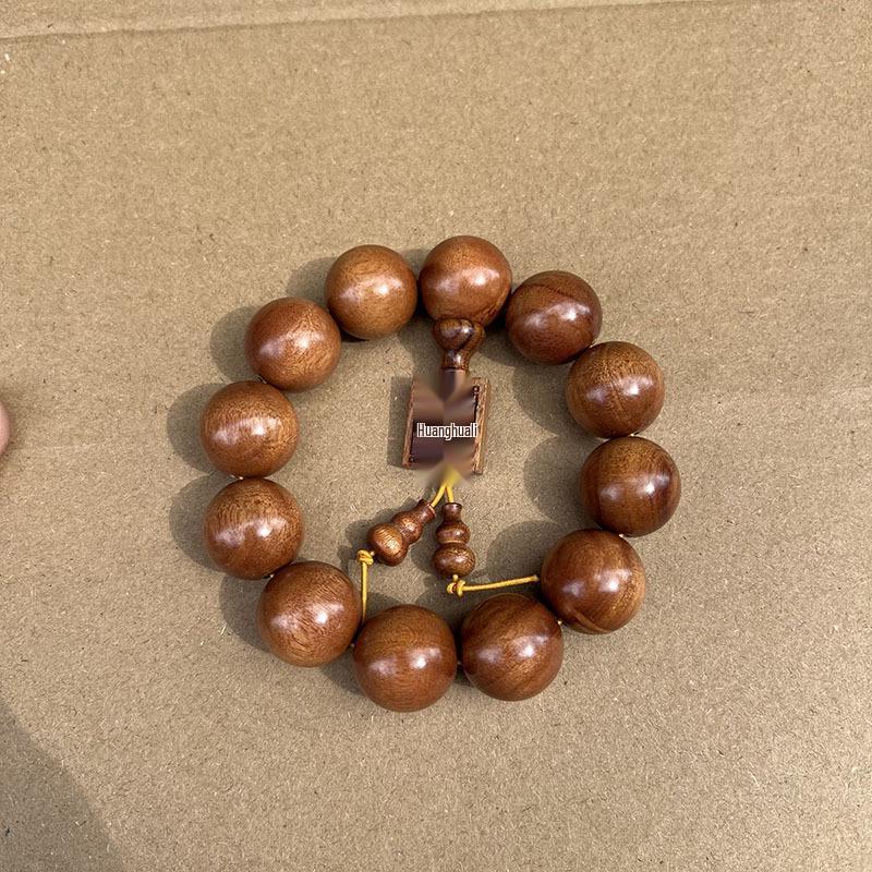 Huanghuali Sandalwood Buddhist Beads Wooden Cultural Crafts Unisex Hand String