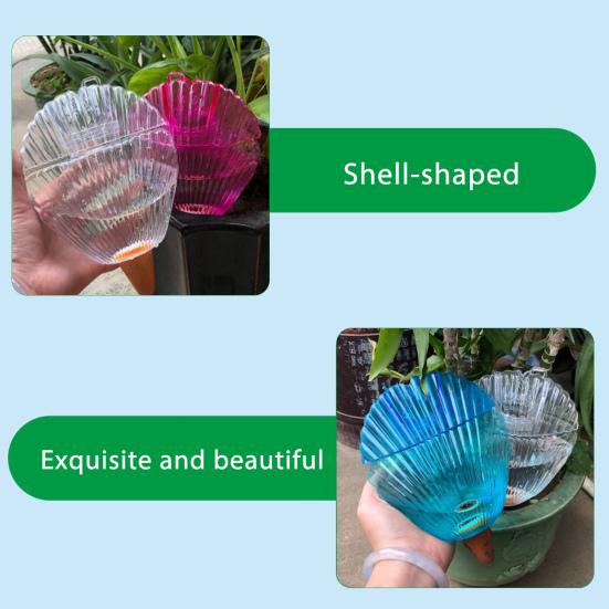 Self Watering Bulbs for Indoor Outdoor Plants Shell Shaped Automatic Plant Waterer Spikes with Slow Release System for Home Garden Plant Decor
