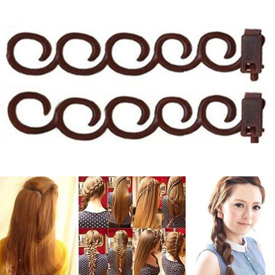 4Pcs/Set Hair Braider Roller Twist Styling Party DIY Clips Wedding Curling Tools