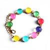 Bracelet Candy Color Round Beads Women Multicolored Beads Cuff Bangle Bracelet for Party