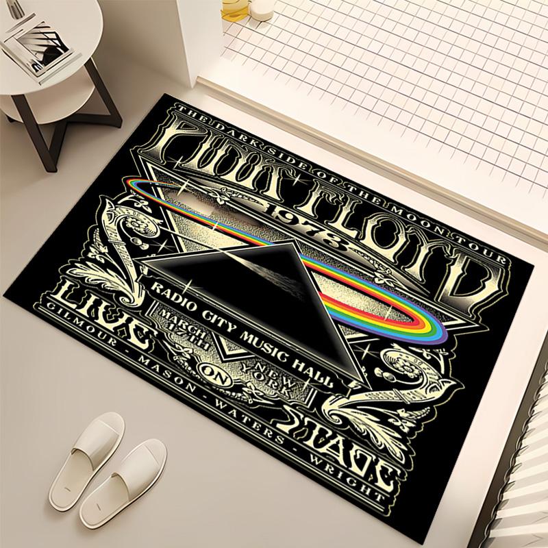 Rock Band P-Pink F-Floyd Print Area Rug - Soft,Washable Non-Slip Indoor Mat,Living Room,Home Office Decorative Rug