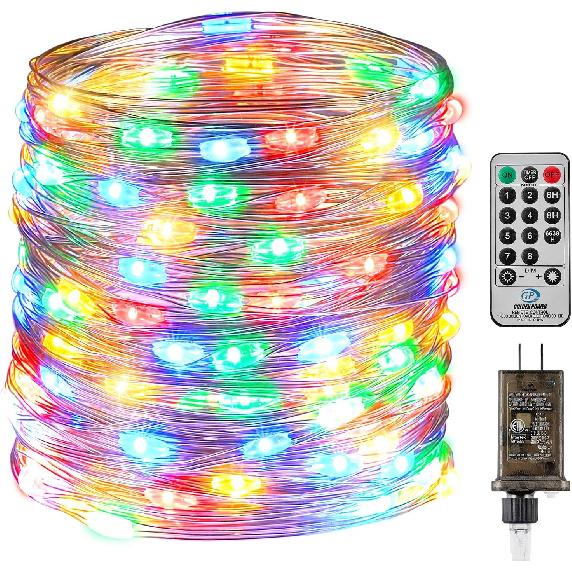 Minetom Fairy Lights with Remote, 66 Feet 200 Led Firefly String Lights Plug in for Bedroom Home Wall Ceiling Christmas Tree Wreath Craft Wedding