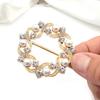 Rhinestone Scarf Ring Artificial Pearl Silk Scarf Clip Elegant Scarf Holder Ring for Women