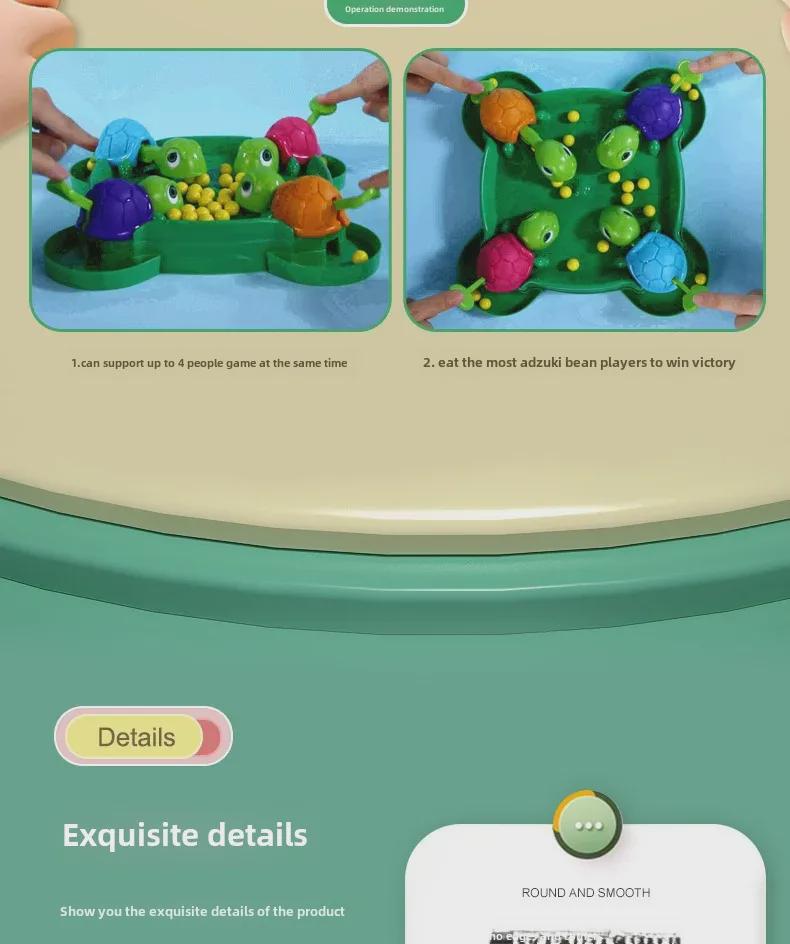 Children's Turtle Bean Eating Game - Interactive Parent-Child Educational Toy for Multiplayer Fun