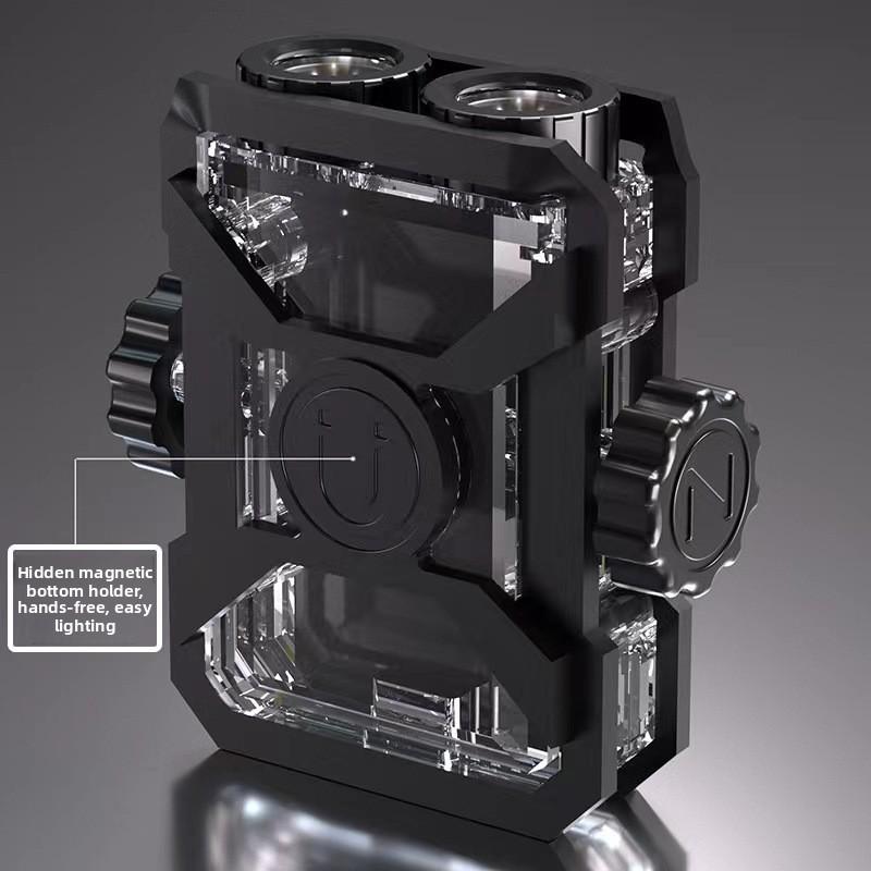 New multifunctional mini keychain light with ultra long battery life, flashing warning light, portable outdoor flashlight