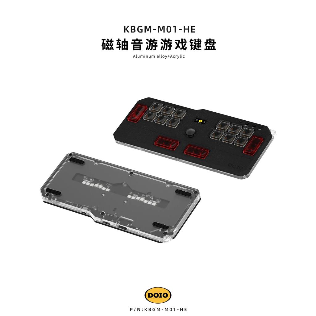 DOIO HITBOX KBGM M01 HE Custom Aluminum Wired Acrylic Low Magnetic Keypad for OSU DJMAX Muse Dash EZ2ON Gamer Accessory Gift