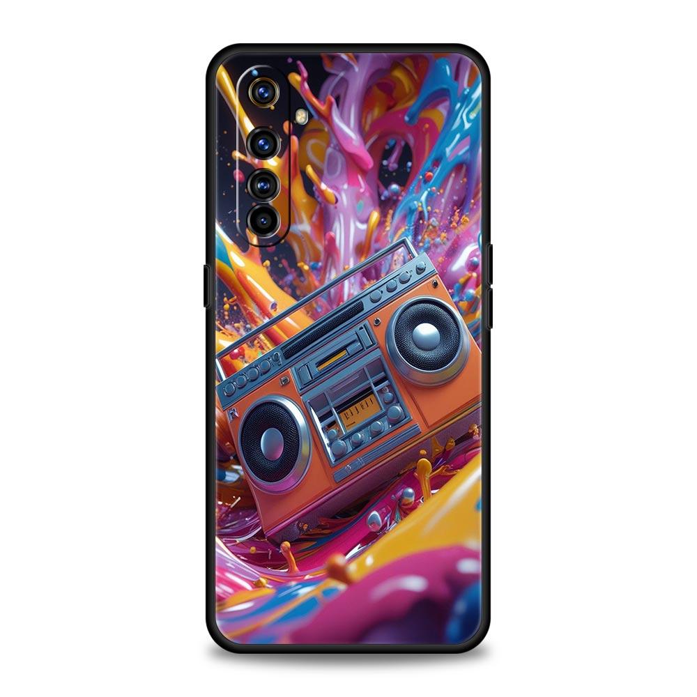 Retro Recording Device Soft TPU For Realme 13 12 11 10 9 Pro Plus GT3 GT2 C21 C25 C35 C53 C55 C67 Pro 5G Phone Case Cover Fundas
