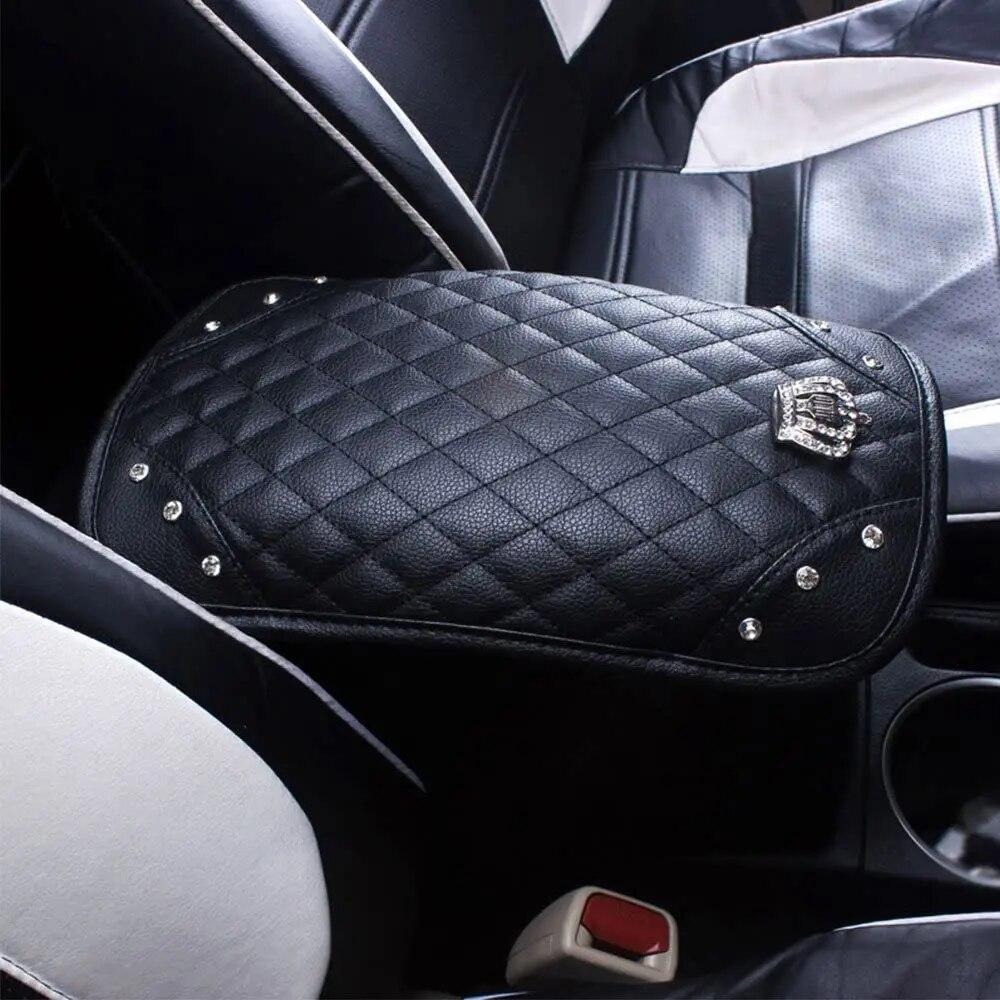 Universal Center Console Armlehne Pad Armlehne Kissen Diamant Auto Zubehör Für Frauen Center Console Armlehne Abdeckung Für SUV